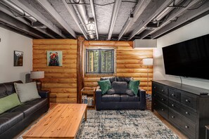Smart TV, fireplace, video games, books