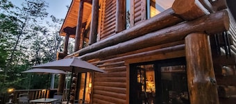 Secluded Log Cabin w/Sauna, Near Skiing & Golf