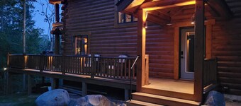 Secluded Log Cabin w/Sauna, Near Skiing & Golf