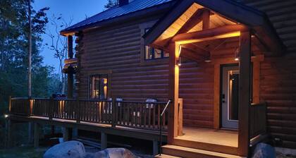Secluded Log Cabin w/Sauna, Near Skiing & Golf