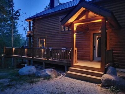 Secluded Log Cabin w/Sauna, Near Skiing & Golf