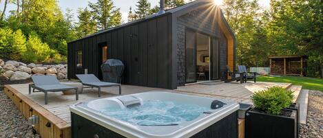 ChaumiĂšre luxueuse, vue sur le lac | Terrasse/patio