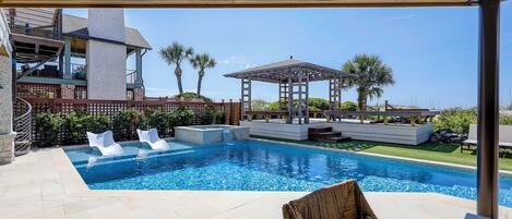 A heated pool