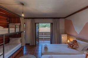 Family Quadruple Room, Balcony, Garden View | Iron/ironing board, free WiFi
