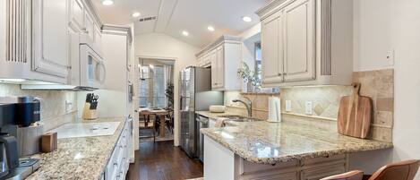 Microwave, oven, stovetop, dishwasher