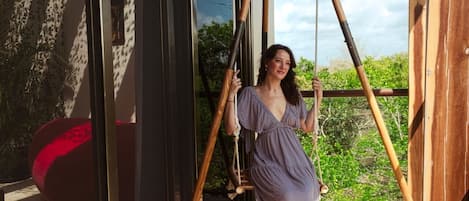 Suite Studio Deluxe, vue cour intérieure | Balcon