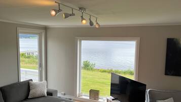 Televisión y chimenea