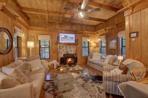 تلفزيون، مدفأة، كُتُب