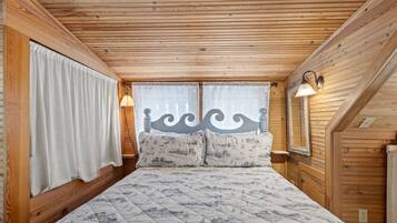 1 bedroom, desk, iron/ironing board, travel cot