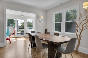 Dining - 4BR Rumson Cottage with Back Porch Water Views, Steps to Beach & Town (Rumson)