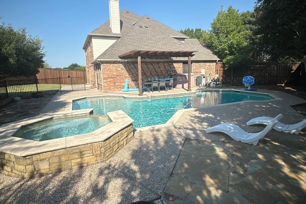 Piscina externa, piscina aquecida