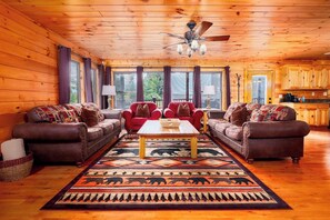 TV, fireplace, DVD player