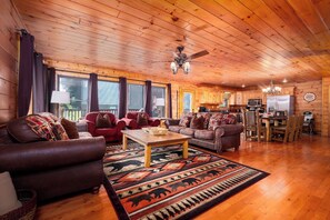 TV, fireplace, DVD player