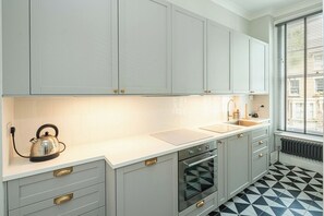 Fridge, oven, stovetop, dishwasher
