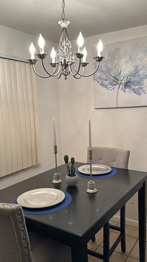 Opções para refeição no quarto
