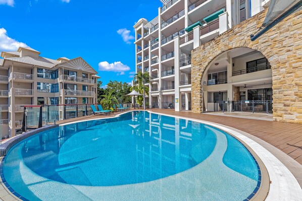 A heated pool