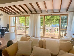 TV, fireplace, table tennis, books