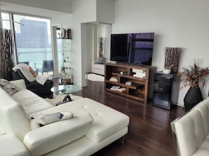 Televisión LCD de 45 pulgadas con canales digitales