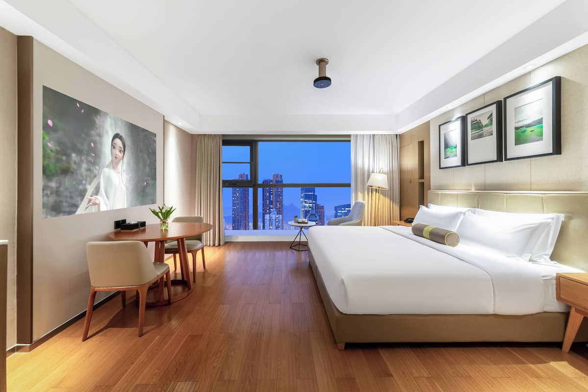 Signature Room | Blackout drapes, soundproofing, iron/ironing board