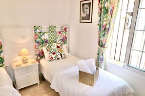 4 bedrooms, desk, iron/ironing board, travel crib