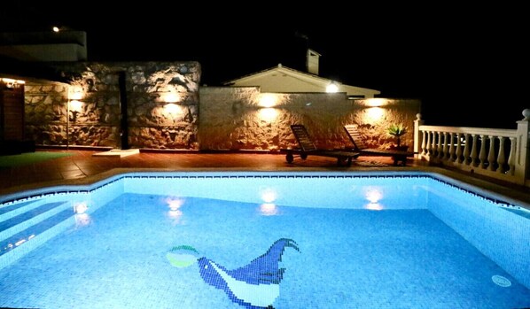 A heated pool