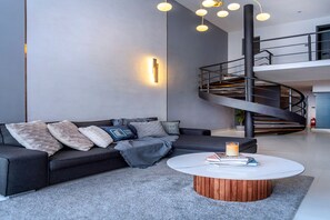 Superior Apartment, 3 Bedrooms, City View | Living area