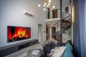 Superior appartement, 3 slaapkamers, uitzicht op de stad | Woonruimte