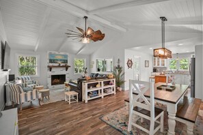 House, Multiple Beds, Patio, Garden View (504 Gray Mallard) | Living area | 50-inch flat-screen TV with digital channels