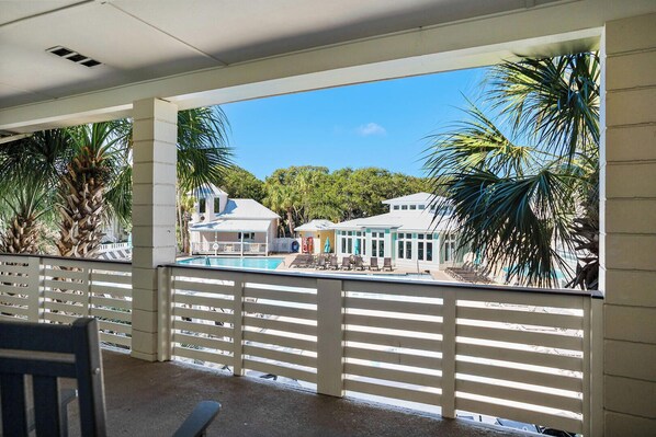 Monolocale, 1 letto queen con divano letto, patio, vista piscina (517 Sunsuite) | Vista dalla camera