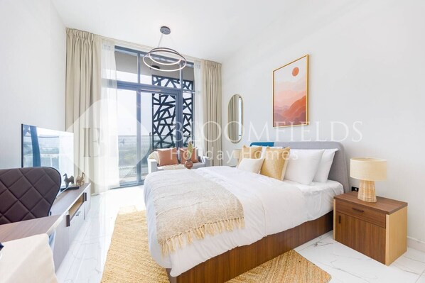 Junior-Studio, Balkon, Stadtblick