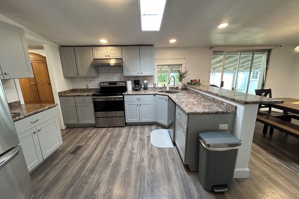 Fridge, oven, stovetop, dishwasher