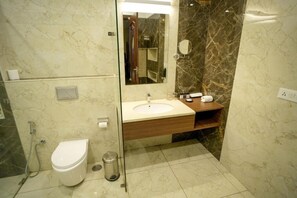 Free toiletries, hair dryer, slippers, towels