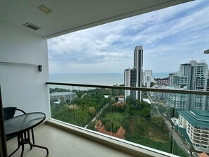 Studio, balkon, uitzicht op zee | Uitzicht vanaf balkon