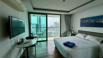 Estudio, balcón, vista al mar | Wifi gratis