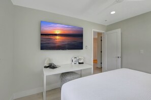 Desk, iron/ironing board, travel cot, free WiFi