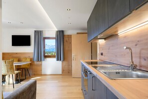 Fridge, oven, stovetop, dishwasher