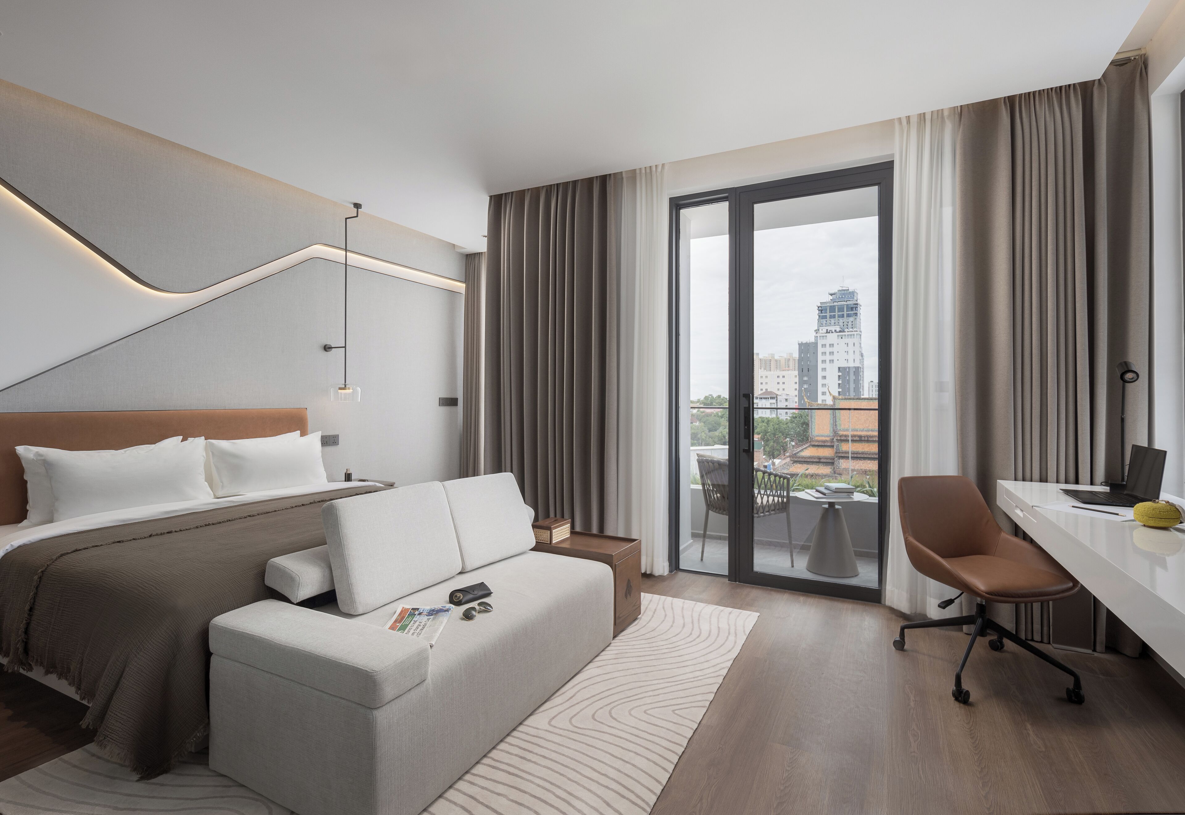 Deluxe King Room with Balcony | Premium bedding, memory-foam beds, minibar, in-room safe