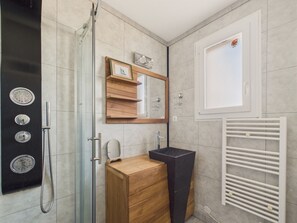 Shower, hair dryer