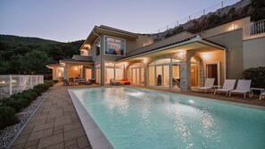 A heated pool