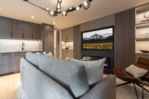 テレビ、暖炉、ステレオ、書斎 / ワークスペース