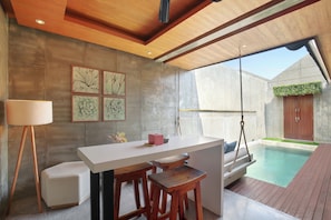 Villa One Bedroom Type Loft with Private Pool | Living area - Aqilah Villa (Legian)