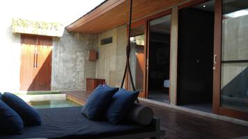 One Bedroom with Sharing Villa & Pool | Living area