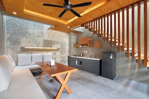 Vila, 1 quarto, piscina particular | Cozinha privada | Geladeira