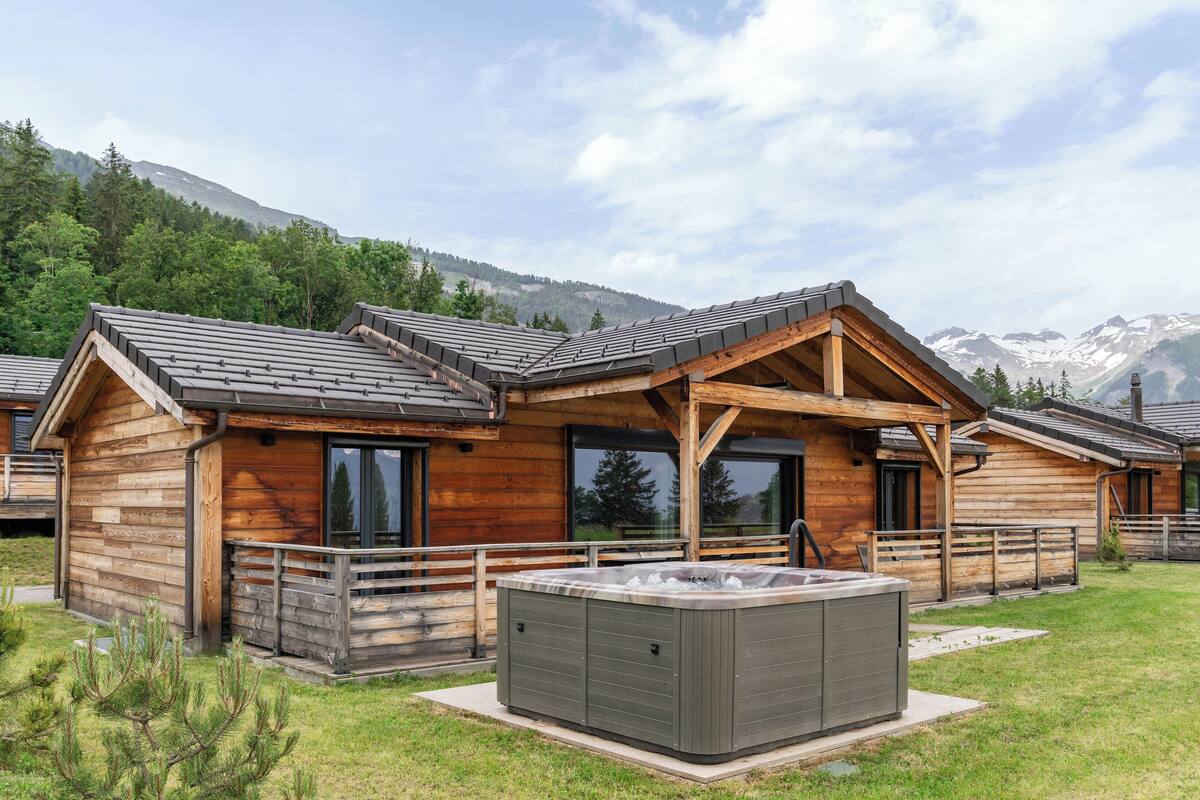 Alpehytte – superior, spabadekar | Terrasse/patio