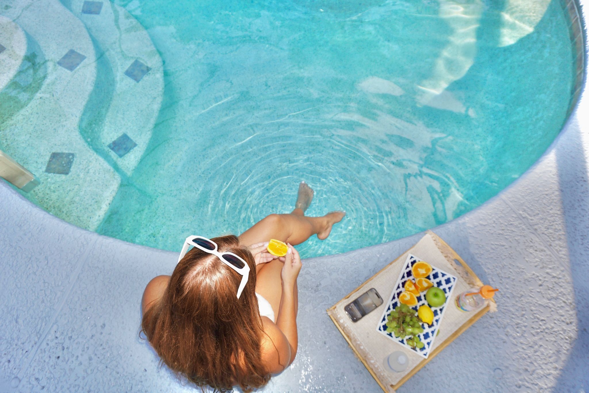 Piscine extérieure, piscine chauffée