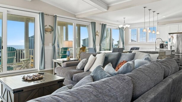 Unclassified image, 1 of 63, button - Experience ocean views at Panama Breeze, a spacious 6-bedroom retreat in Oak Island. (Oak Island)