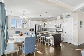 Dining - Experience ocean views at Panama Breeze, a spacious 6-bedroom retreat in Oak Island. (Oak Island)