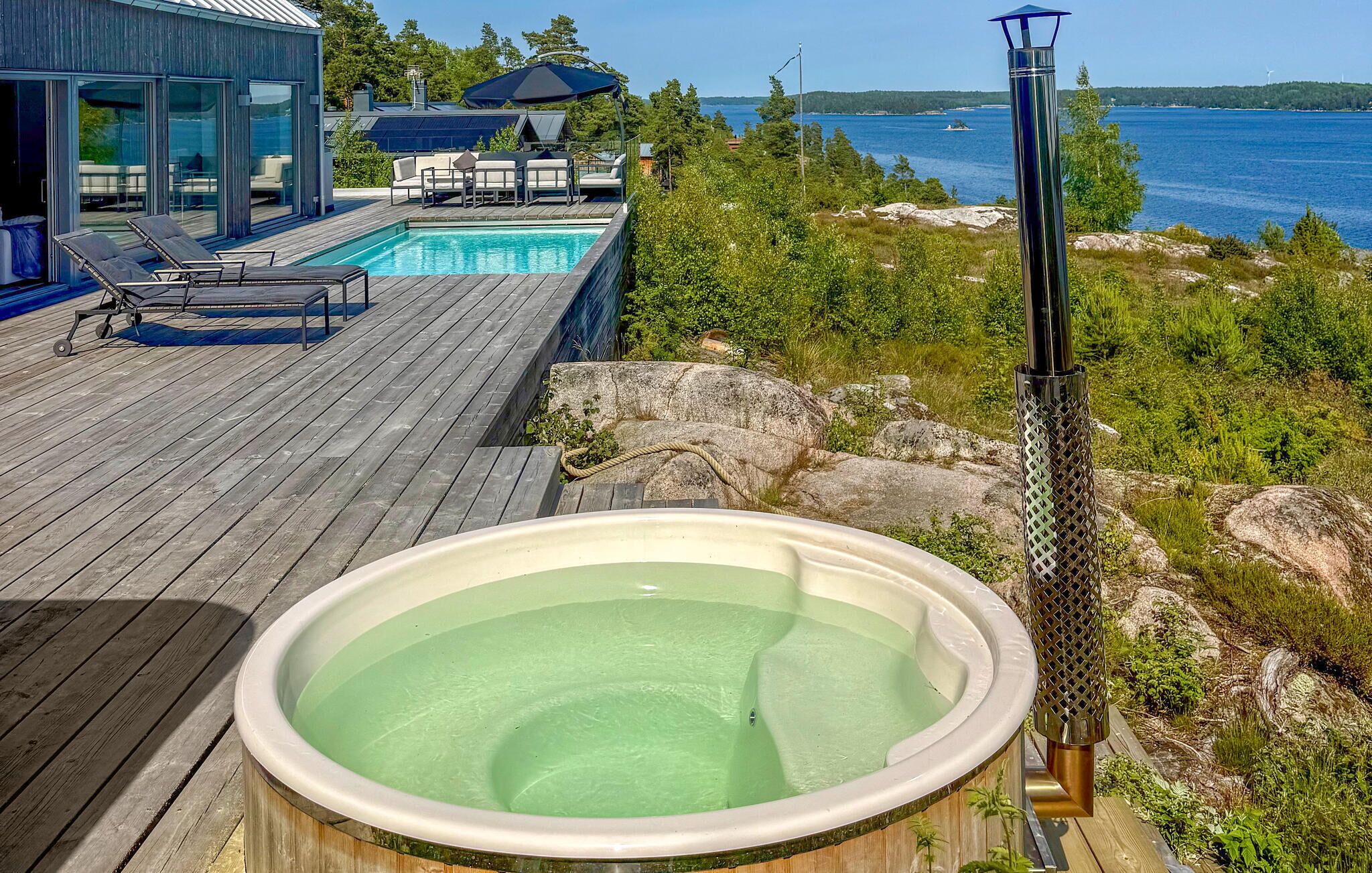 A heated pool