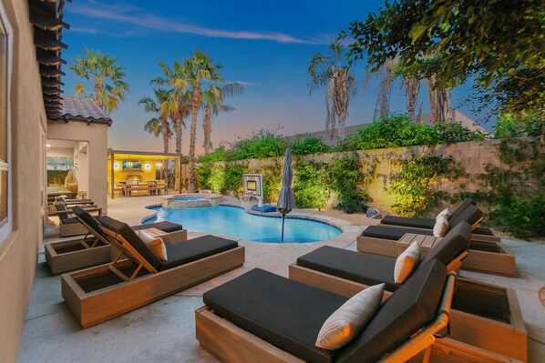 A heated pool