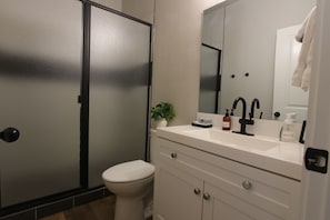Hair dryer, towels